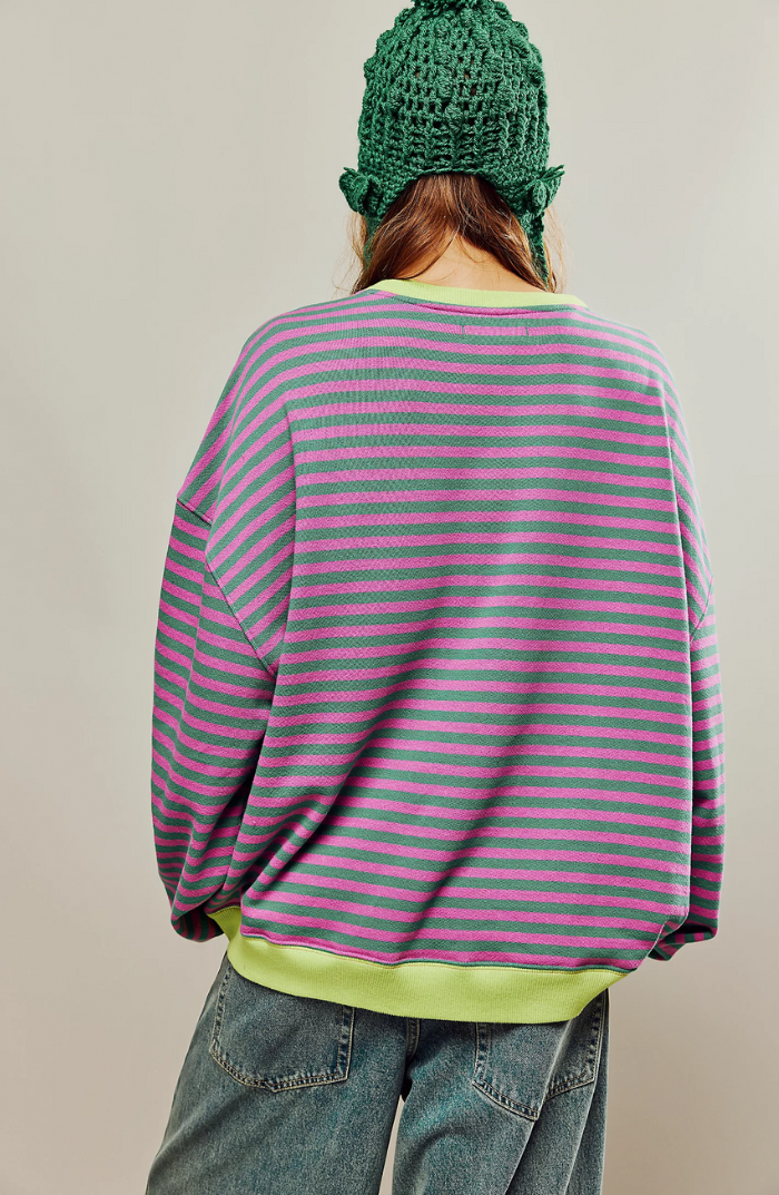 Mana Striped Oversized Sweater — lifestyle shot