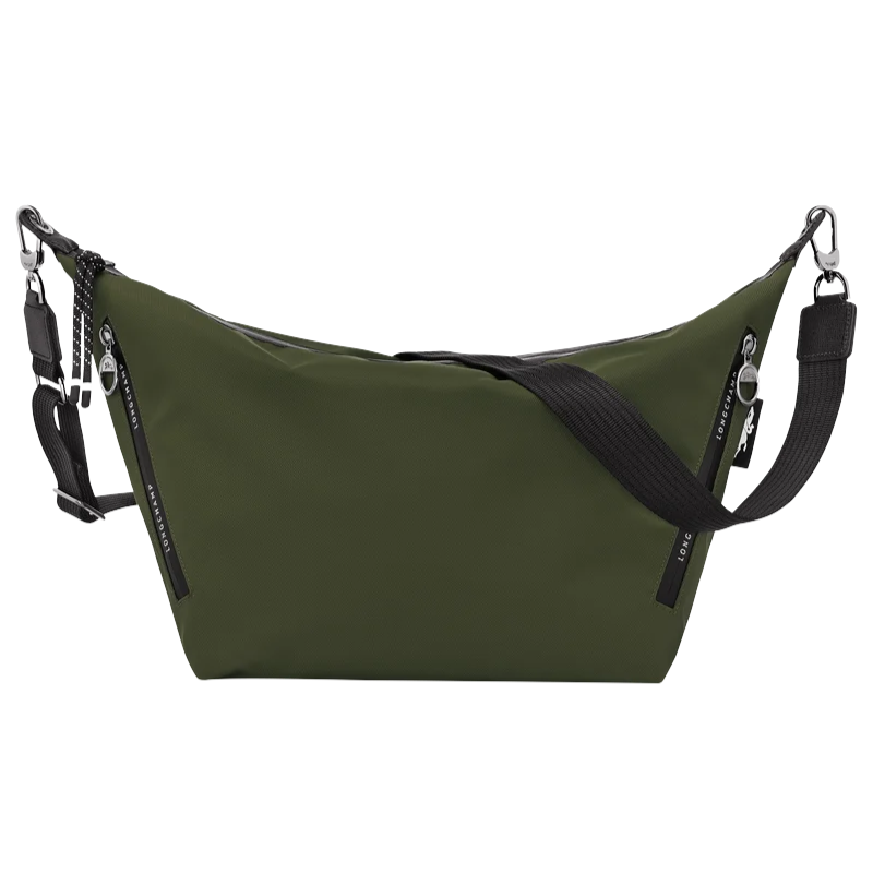 Longchamp Le Pliage Energy Medium Crossbody Tote Black polyamide canvas zip closure