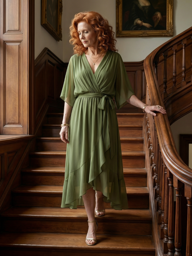 Elric Midi Dress — styled view
