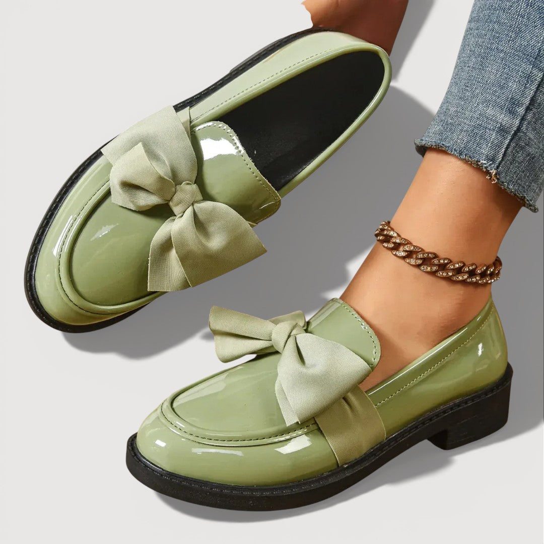 Maeryl Bow Detail Loafers — detail view
