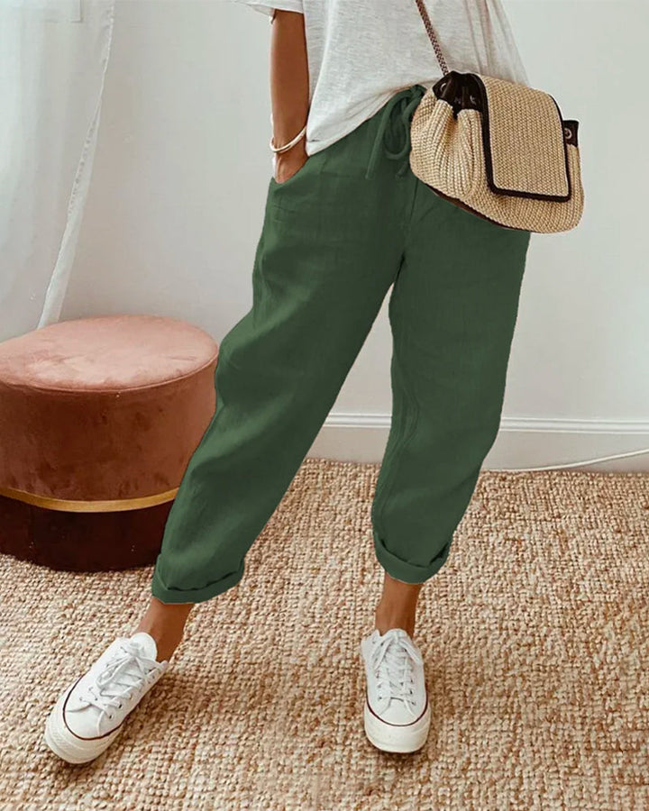 Luna Retro Pants — close-up view