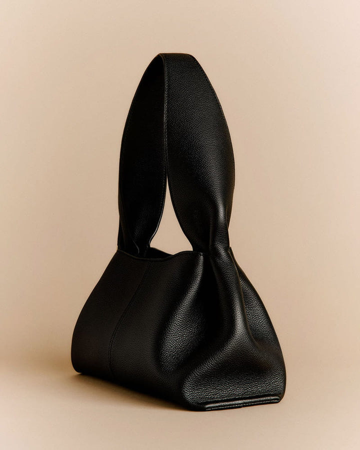 Modern Structured Calf Leather Hobo Bag