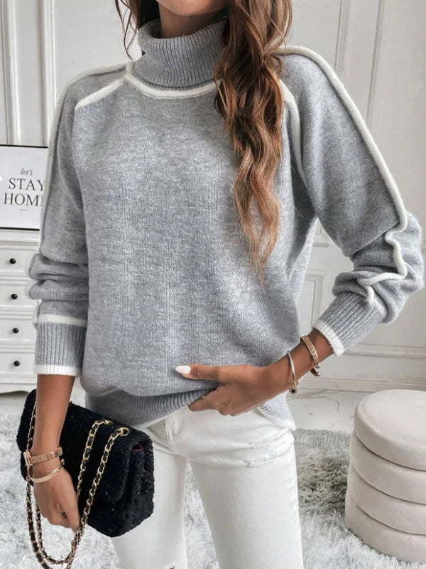 Lily Cozy Turtleneck Sweater — back view
