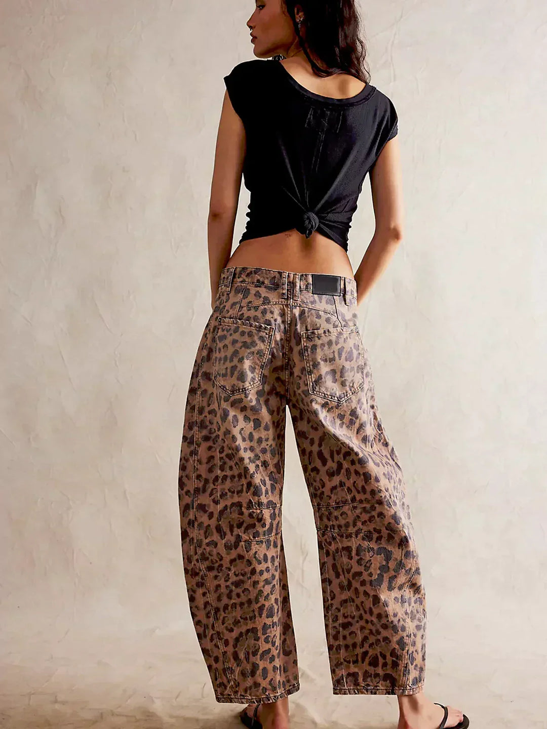 Edith Leopard Print Pants — detail view