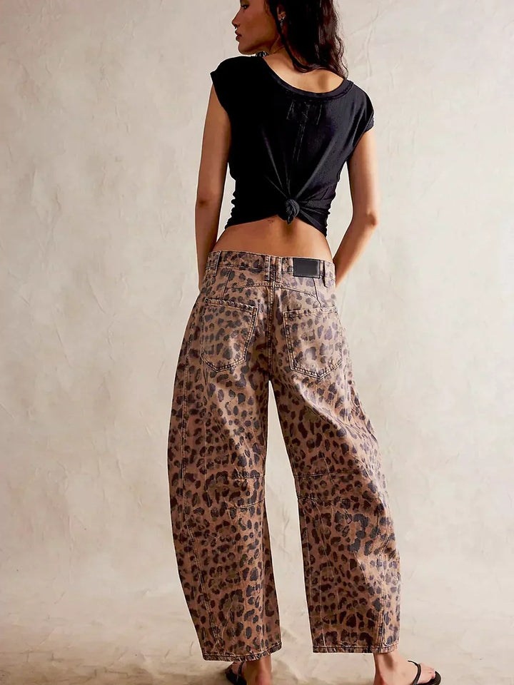 Edith Leopard Print Pants — detail view