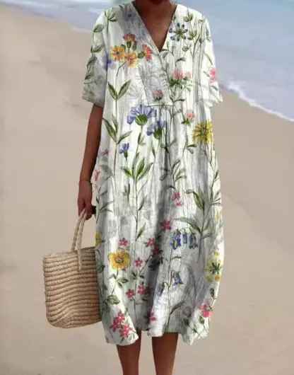 Lina Vintage Floral Maxi Dress — additional view