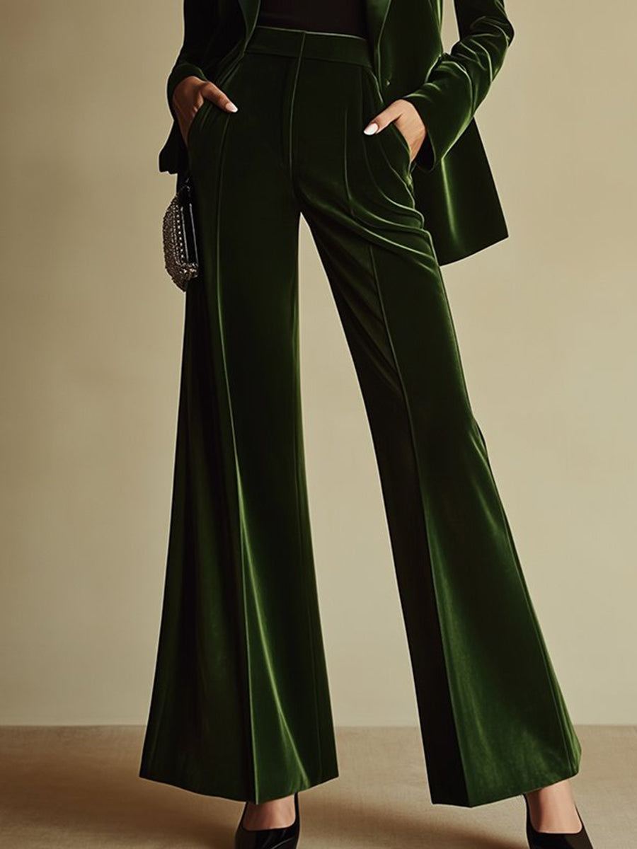 Violetta women's velvet blazer set – styled look