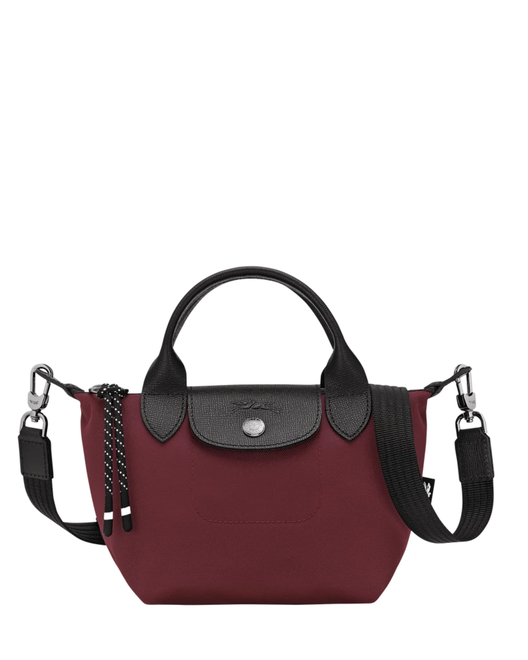 Longchamp Le Pliage Energy XS Crossbody Handbag Burgundy Wine Red front view