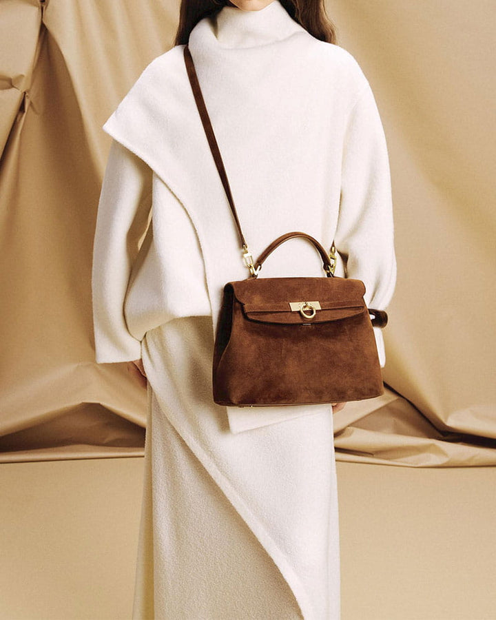 Chic City Daytime Suede Top Handle Satchel