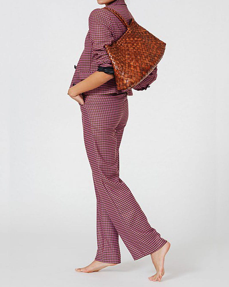 Sunny Weekend Woven Leather Market Tote