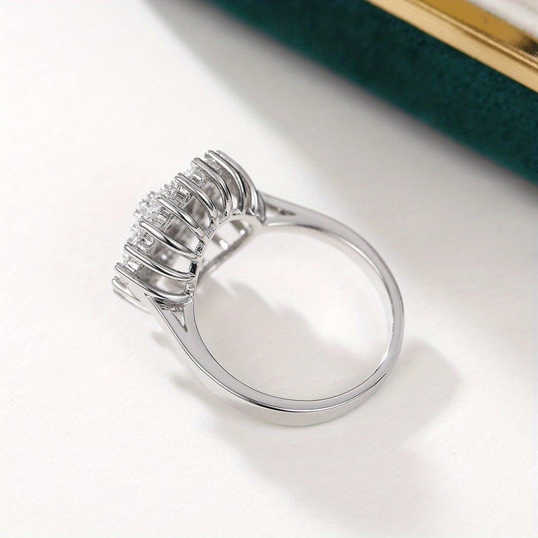 Ring displayed on a jewellery stand