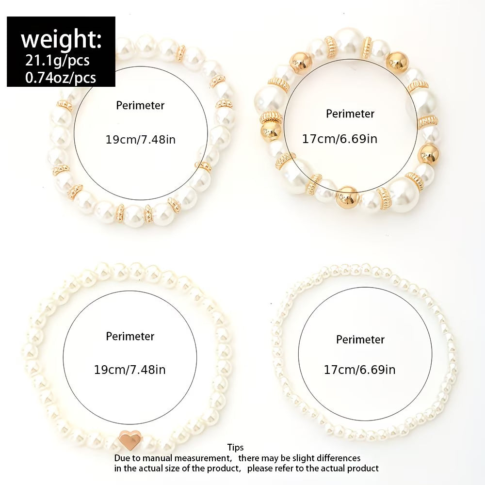 Lifestyle shot of the bracelet set styled with an outfit