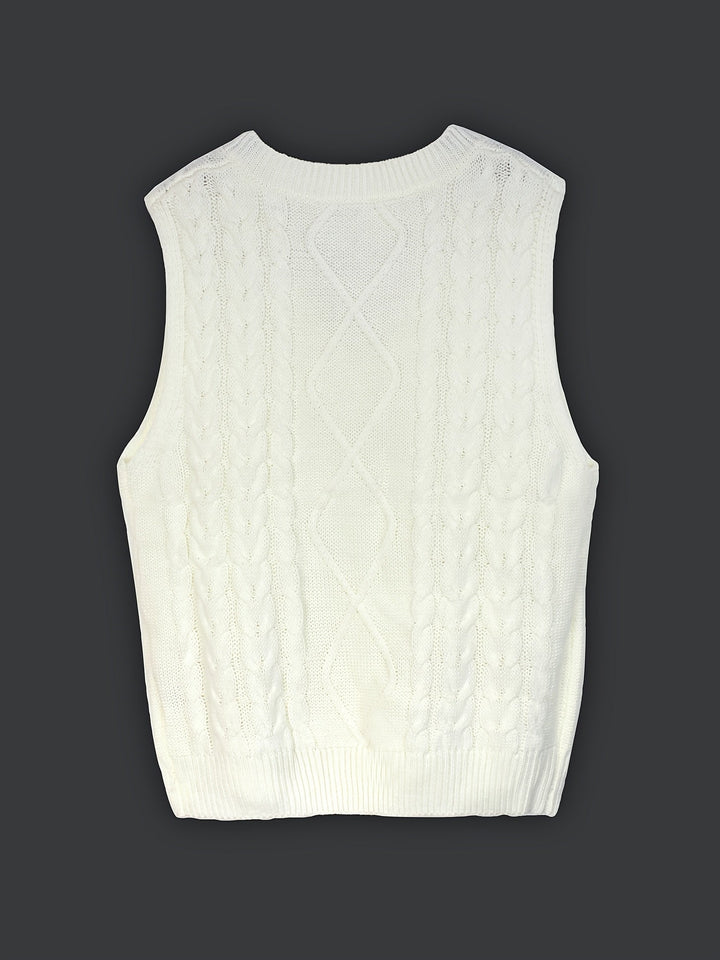 Wrenley | Women's Cable Knit V-Neck Sweater Vest