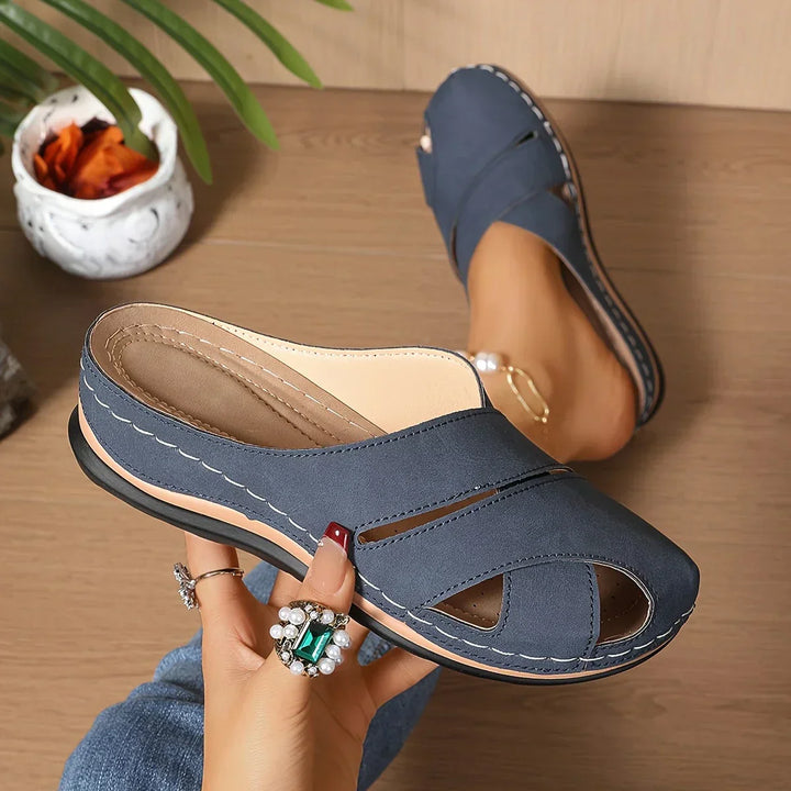 Ella Orthopedic Wedge Sandals — detail view