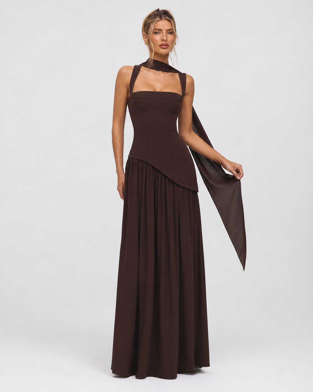 Aria Maxi Dress - women's maxi dress, fabric detail