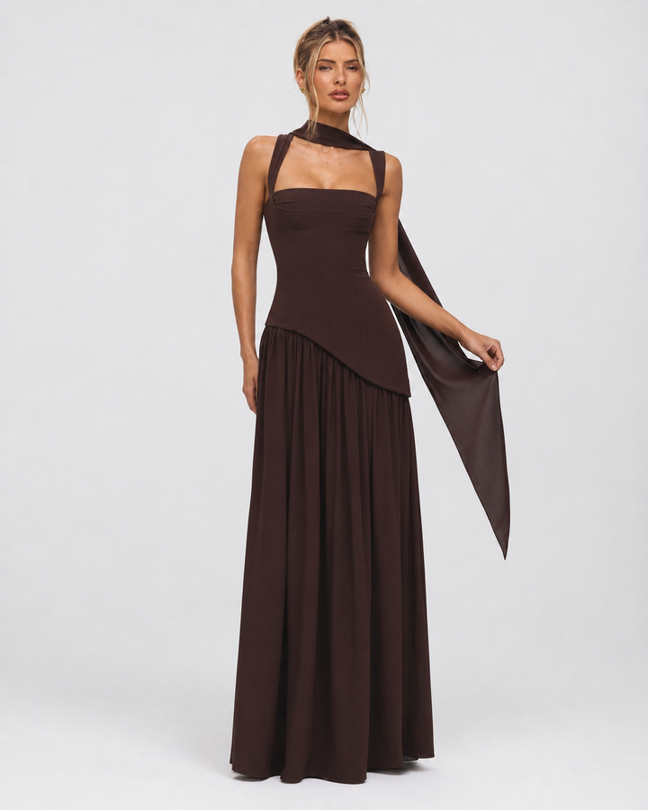 Aria Maxi Dress - women's maxi dress, fabric detail