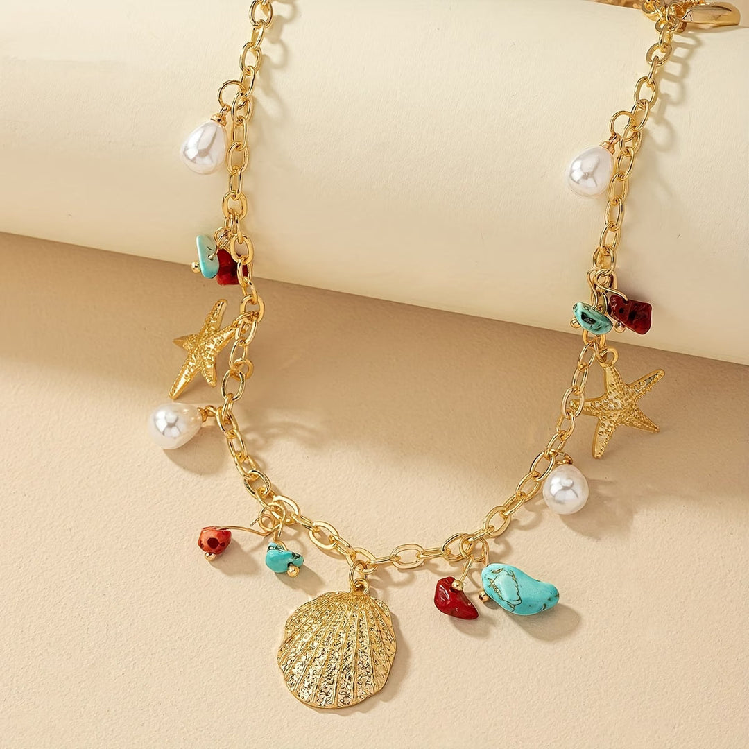 Close-up of the natural shell charm
