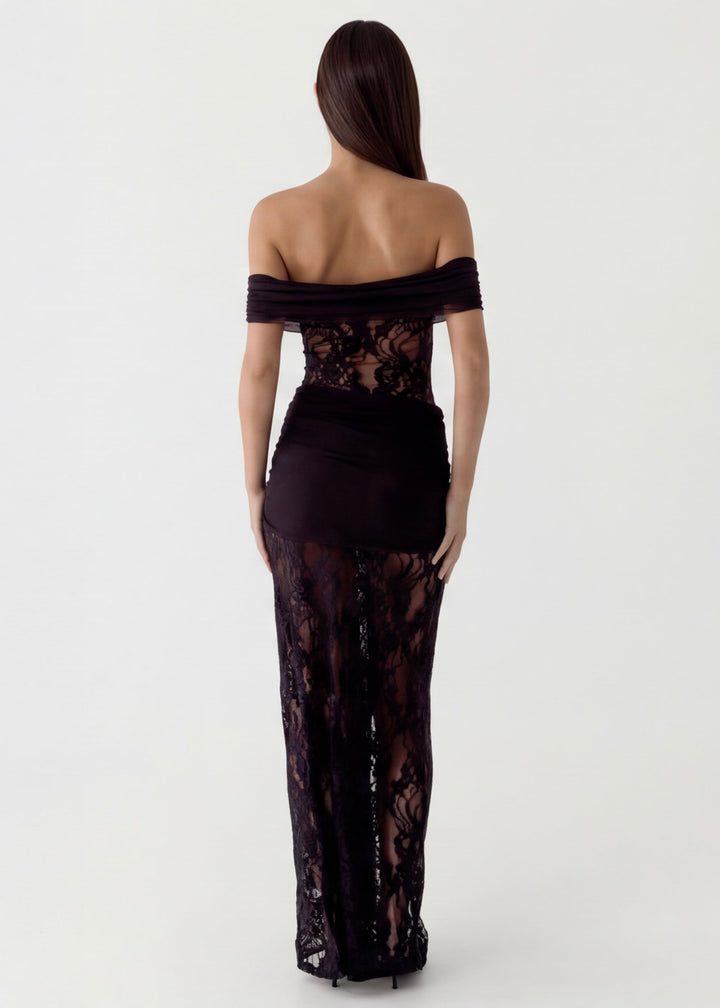 ARIA Lace Gown Maxi - women's gown, side view