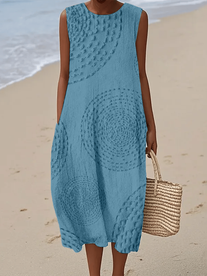 Classic Printed Printed Maxi Dress — detail view