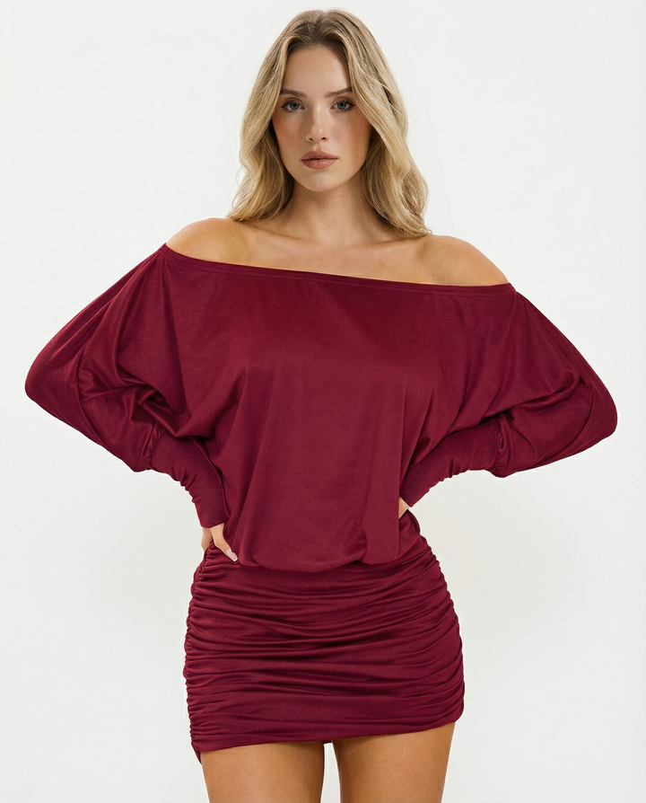 ARIA | SOLA Ruched Mini Dress