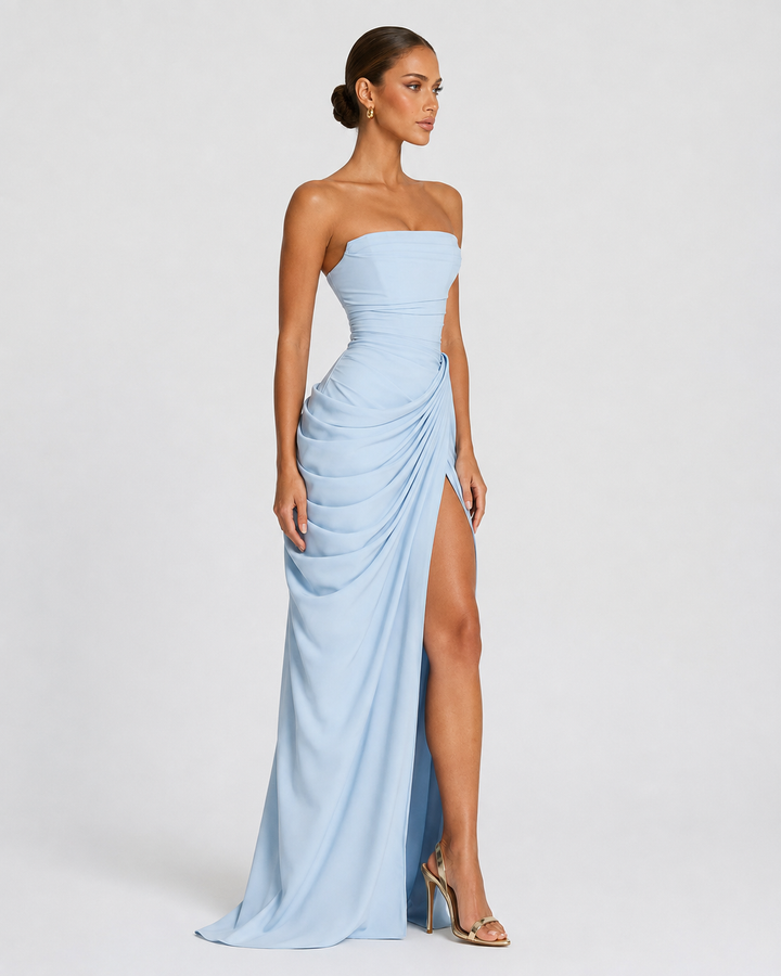 Main Character Drape Gown - women's gown, hem detail
