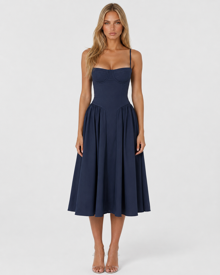Amour Corset Midi — women's midi dress, front view