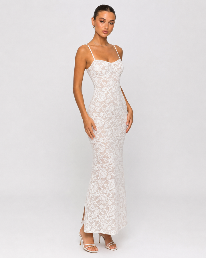 Love Story Lace Maxi Dress - women's maxi dress, side view