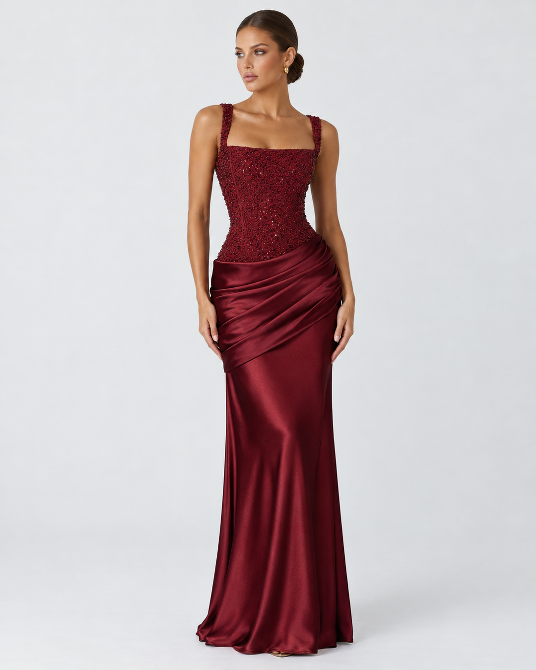 Private Invite Maxi Dress - women's maxi dress, hem detail