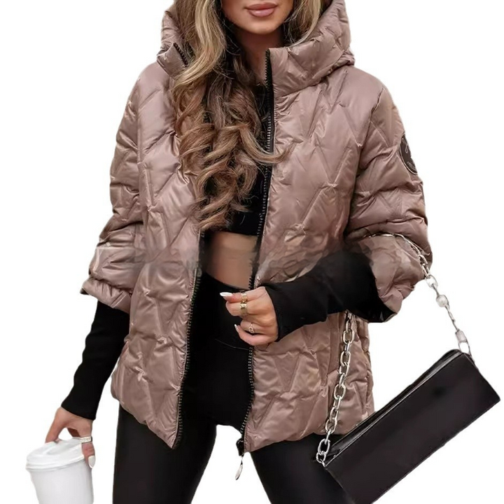 Marlene | Women's Quilted Hooded Puffer Jacket with Zip Front
