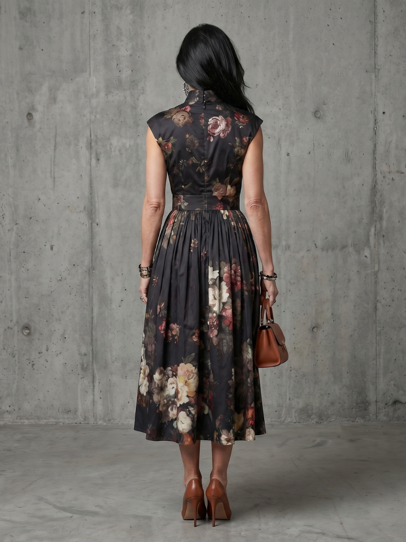 Greta Midi Dress — close-up view