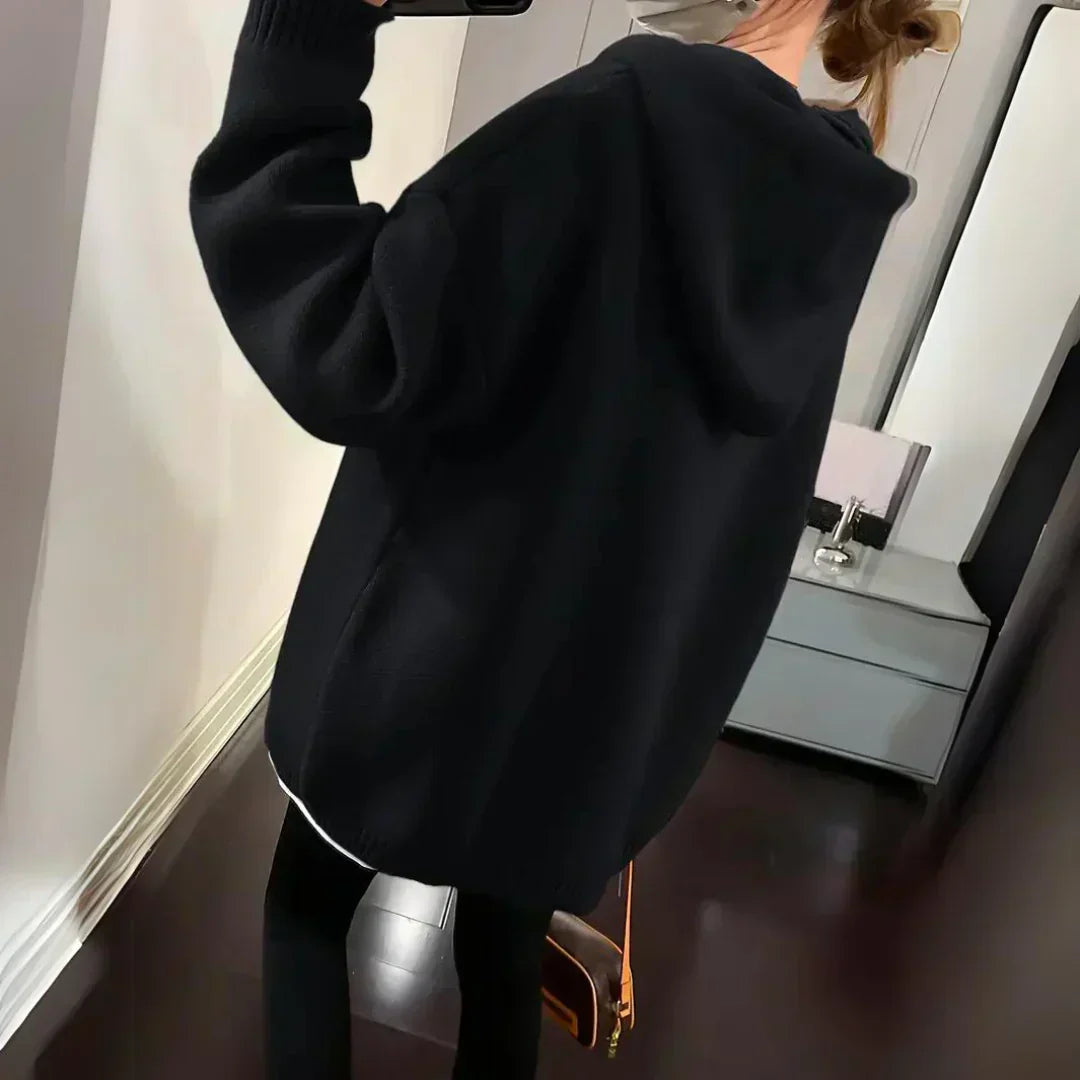 Riley Warm Lounge Hoodie — close-up view
