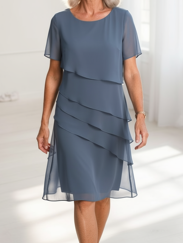 Linda Ruffle Layered Midi Dress — alternate view