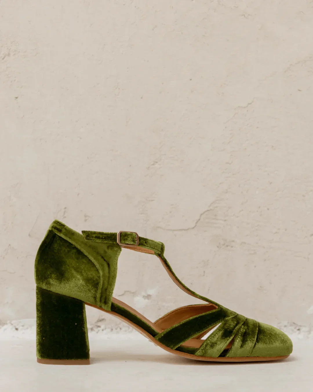 Shoe With T-Bar And Stable — close-up view