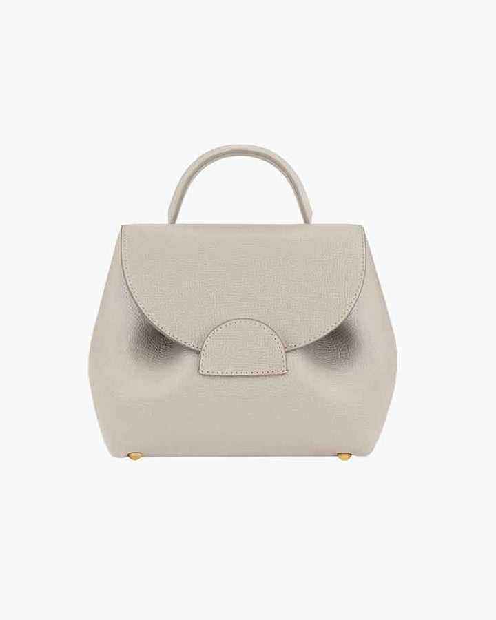 Textured Leather Top Handle Crossbody Satchel Bag