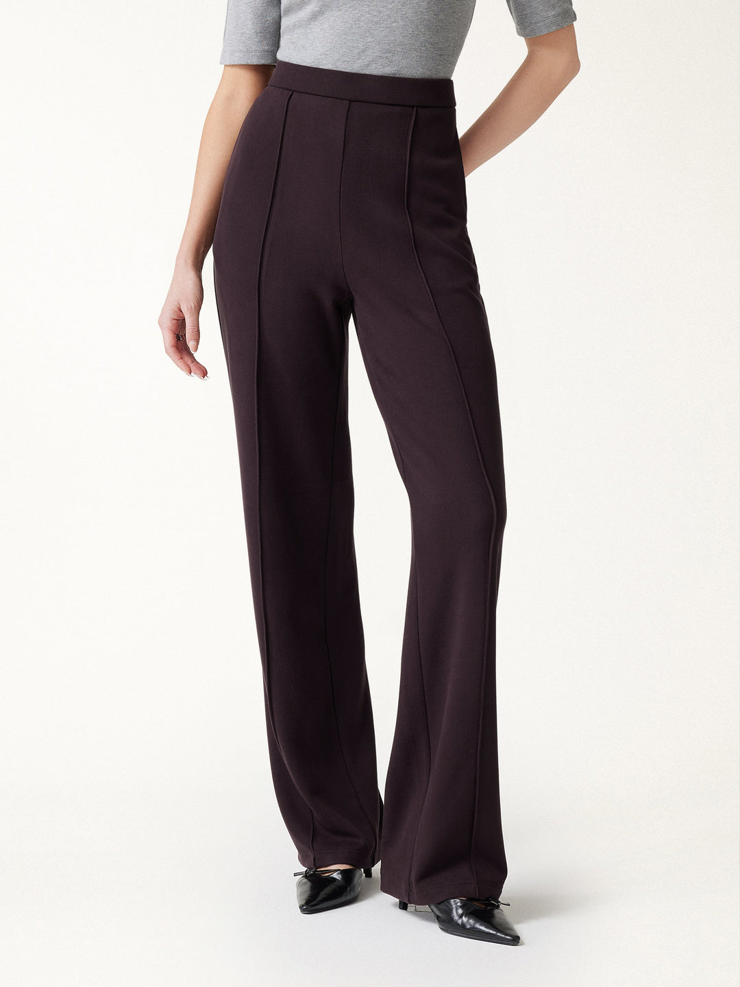 2Pcs Set Friendly Sleeveless Cropped Vest & Mid-Rise Pintuck Pants with Pockets