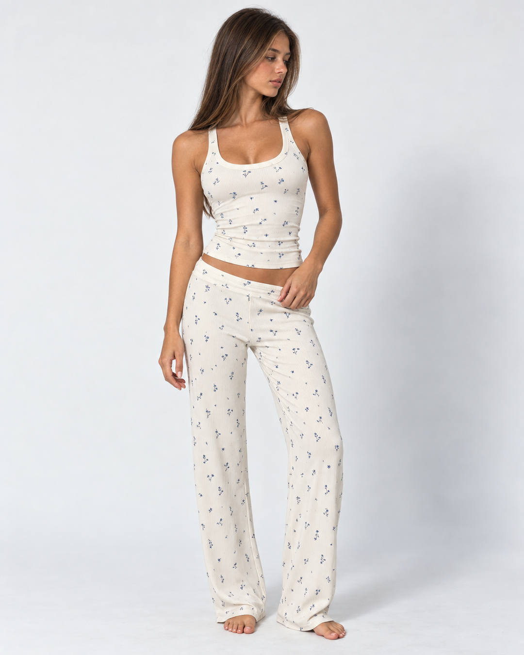 Bluebell Morning Ribbed Set