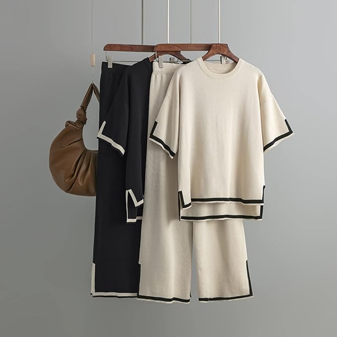 Charlotte Elegant Ice Silk Short Sleeve Co-Ord Set — product view