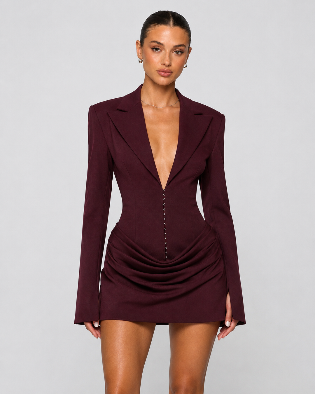 CEO Blazer Mini Dress - women's mini dress, back view