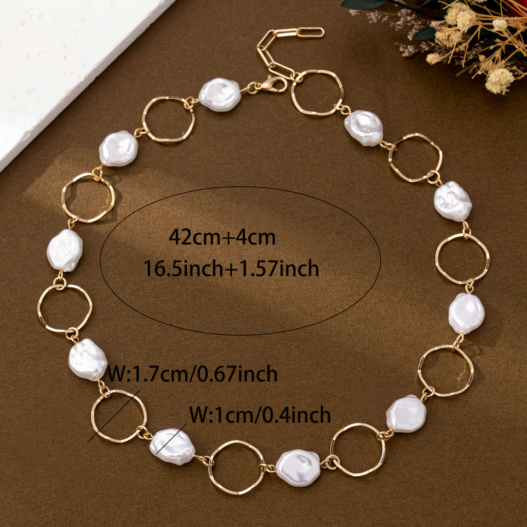 Necklace clasp and chain detail shown up close