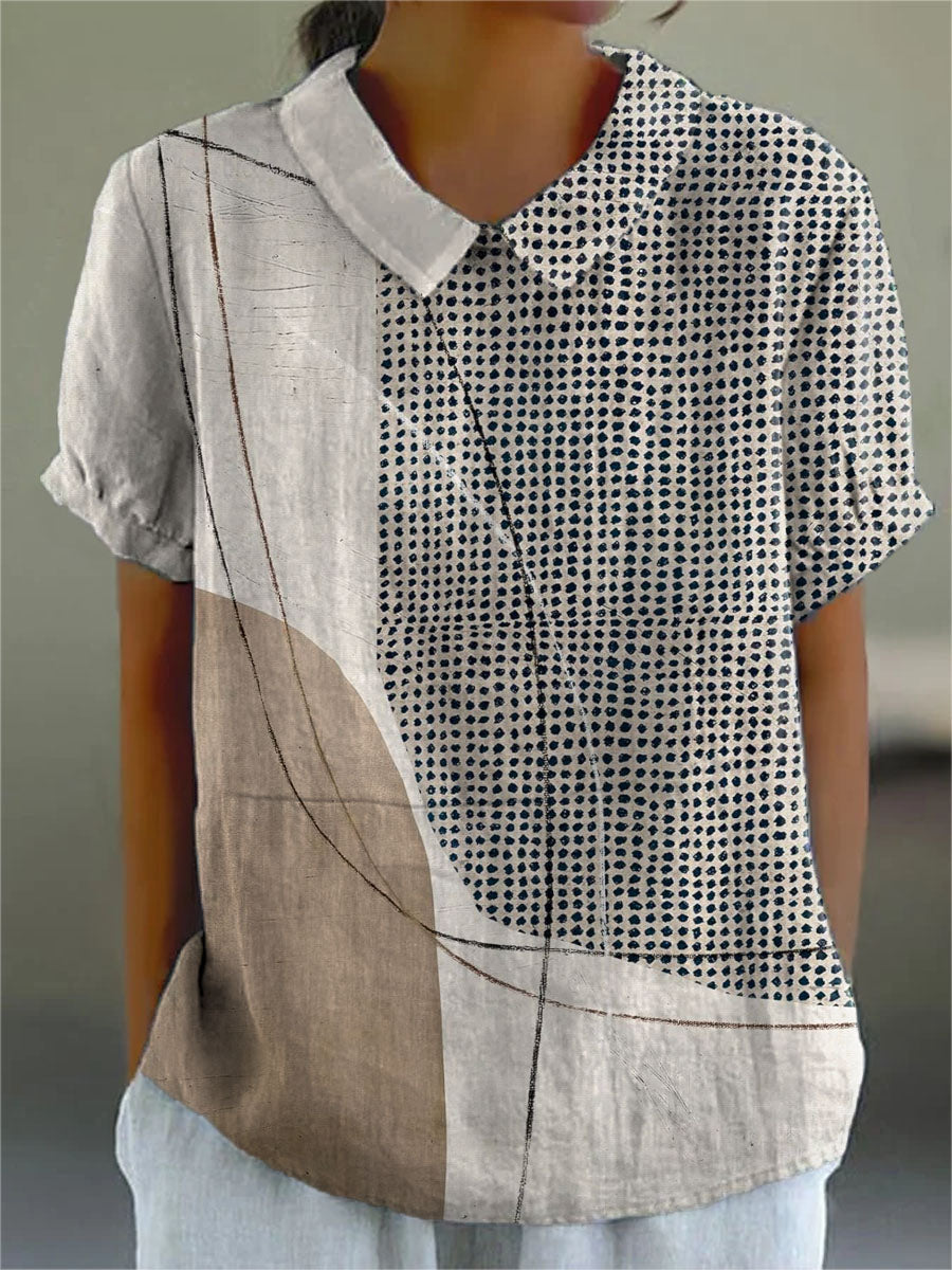 Lana Abstract Print Shirt — front view
