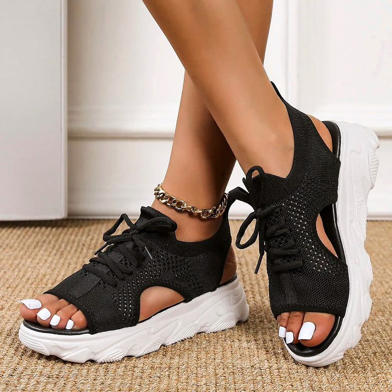 Lina Platform Orthopedic Sandals — top view