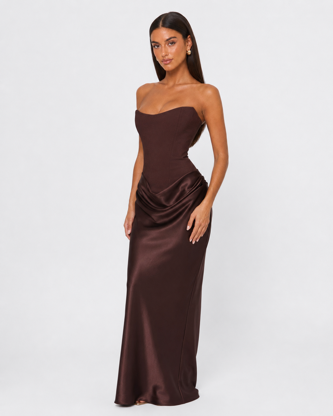 After Midnight Corset Gown — women's dress, side view