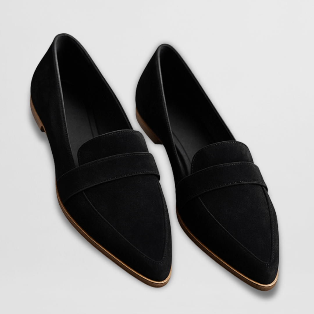 Helen Orthopedic Soft Suede Loafers — back view
