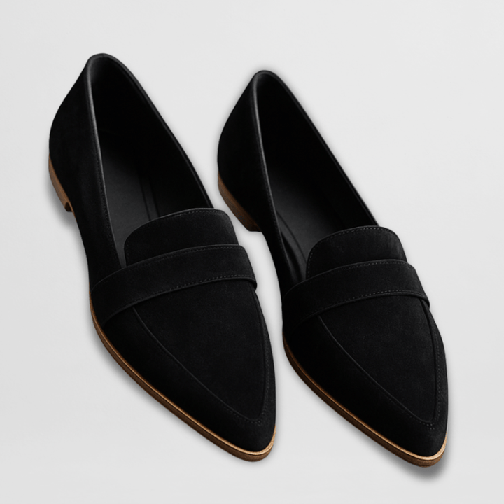 Helen Orthopedic Soft Suede Loafers — back view