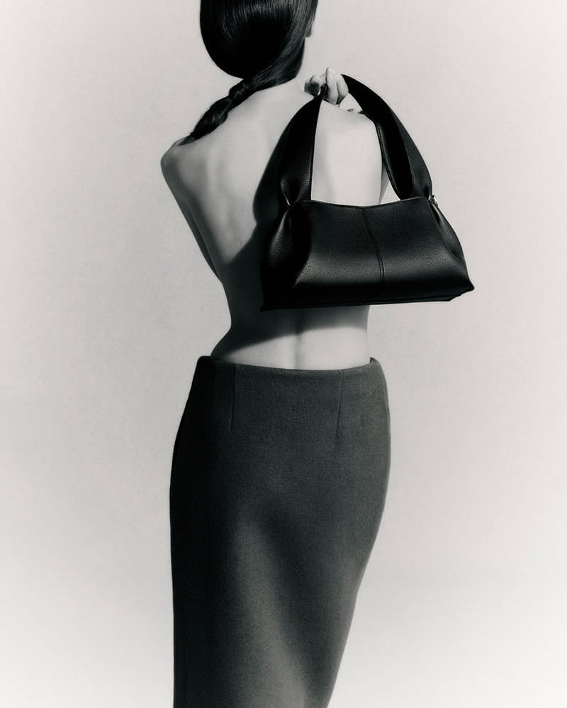 Modern Structured Calf Leather Hobo Bag