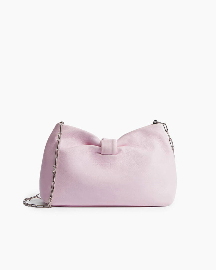 Women's Romantic Date Rose Pink Genuine Leather Bow Bag