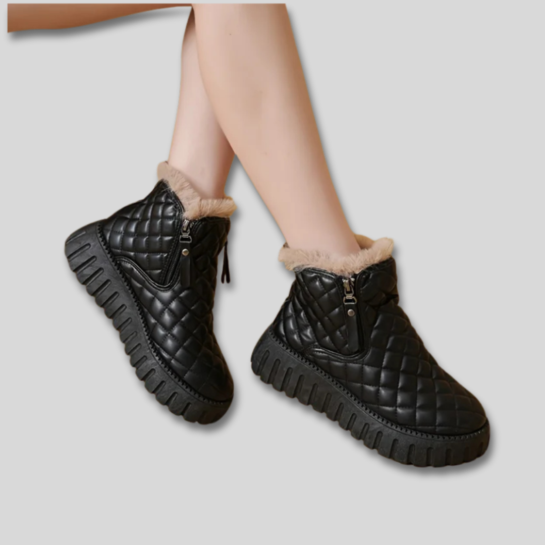Fabienne | Women's Quilted Puffer Platform Winter Boots