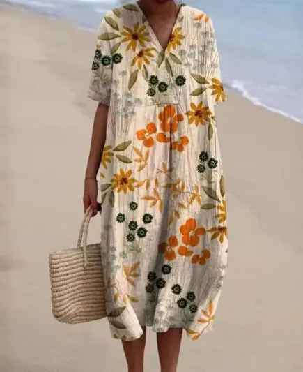 Lina Vintage Floral Maxi Dress — product view
