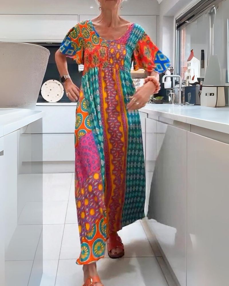 Cindy Boho Summer Dress — front view