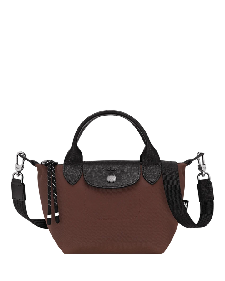 Longchamp Le Pliage Energy XS Crossbody Handbag Cocoa Brown front view